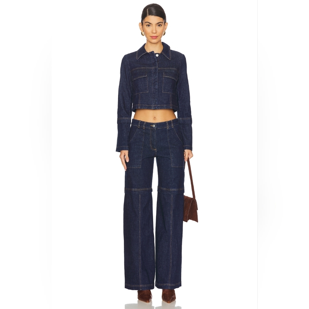 Amanda Uprichard Dark Blue Flare Jeans